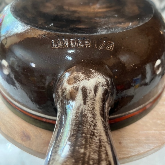 VINTAGE- COLLECTIBLE LANDERT 22 SWISS MADE FONDUE POT - Picture 3 of 4